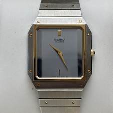 Neo Vintage SEIKO Relógio Japão Quartzo NOS Tanque de Dois Tons 6530-5010 Raro Corrida Fina, usado comprar usado  Enviando para Brazil
