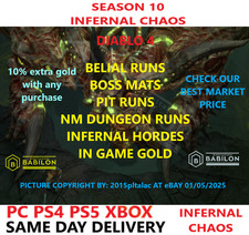 ✅PC PS4 PS5 XBOX ✅ DIABLO 4 S10 BELIAL RUN/ BOSS MATERIAIS/ PIT/HORDE DIABLO IV comprar usado ✅PC PS4 PS5 XBOX ✅ DIABLO 4 S10 BELIAL RUN/ BOSS MATERIAIS/ PIT/HORDE DIABLO IV comprar usado  Enviando para Brazil
