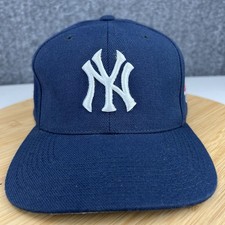 Boné vintage 1990 New York Yankees chapéu alça azul AL batida lateral mistura de lã, usado comprar usado  Enviando para Brazil