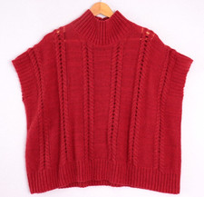 Colete feminino Zaket & Plover malha cabo tamanho G vermelho framboesa gola alta lã mohair comprar usado  Enviando para Brazil