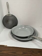 Conjunto de 3 frigideiras antiaderentes Tramontina alumínio anodizado duro cerâmica comprar usado  Enviando para Brazil