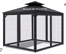 Mosquiteiro de substituição universal AONEAR Gazebo somente, PRETO, 10 pés X10 pés, NOVO.  comprar usado  Enviando para Brazil