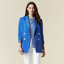 NOVO Ex Wallis 10-12 Blazer Azul Peito Duplo Jaqueta Manga Rolo Inteligente Casual comprar usado  Enviando para Brazil