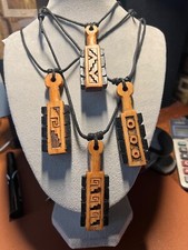 Mini Colar Macuahuitl, Asteca, Mexicano, México, Guerreiro Antigo, Madeira (#35) comprar usado  Enviando para Brazil
