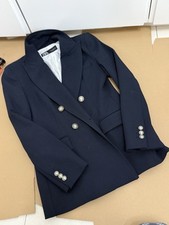 Usado, Jaqueta blazer Zara feminina azul peito duplo tamanho pequeno nova R$169 comprar usado  Enviando para Brazil