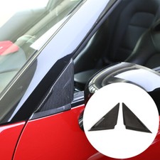 Usado, Porta de fibra de carbono real acabamento triangular A-Pillar tampa para Nissan GTR R35 2008-2016 comprar usado  Enviando para Brazil
