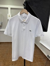 Usado, 🇫🇷 Camiseta polo Lacoste slim fit feita na França retrô rara tamanho G cor branca comprar usado  Enviando para Brazil