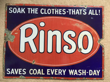 Rinso enamel sign for sale  STRATHDON