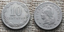 Moeda argentina - 1937 - 10 centavos (N1343), usado comprar usado  Enviando para Brazil