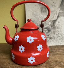 Enamel red daisy for sale  POOLE