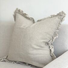 Ruffled linen cushion for sale  NEWPORT