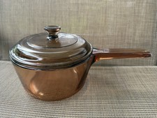 Visions Pan V-1-B panela âmbar Corning Ware França tampa de vidro de 1 quarto comprar usado  Enviando para Brazil
