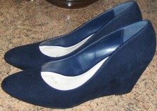 Chaussures compensées bleu d'occasion  Bois-le-Roi