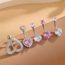 Kit de joias anel piercing anel umbigo aço cirúrgico 14G comprar usado  Enviando para Brazil