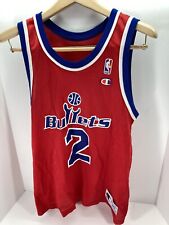 Camiseta masculina Washington Bullets Chris Webber #2 Champion tamanho 40 vermelha vintage EUA comprar usado  Enviando para Brazil