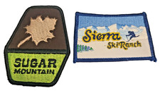 2 parches de esquí raros Sugar Mountain y Sierra Ski Ranch de colección años 70 segunda mano  Embacar hacia Mexico