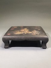Mesa de tinta preta 15,5 cm porcelana bastão ferramentas de caligrafia escultura à mão comprar usado  Enviando para Brazil