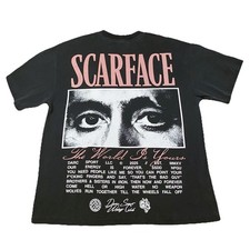 Camiseta masculina grande cinza escuro estampa gráfica DARC SPORT X SCARFACE “THE EYES” comprar usado  Enviando para Brazil