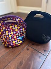 Usado, Lote de lancheira BYO conjunto isolado neoprene preto roxo bolinhas lavável comprar usado  Enviando para Brazil