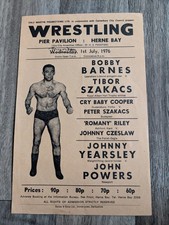 Original wrestling handbill for sale  WORTHING