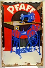 PFAFF MÁQUINA DE COSTURA PUBLICIDADE FEITA NA ALEMANHA PLACA DE ESMALTE DE PORCELANA VINTAGE comprar usado  Enviando para Brazil