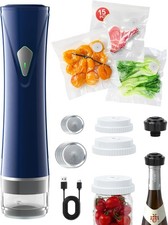 Seladora a vácuo portátil compacta para armazenamento de alimentos com 45 pacotes de saco de vácuo reutilizável, usado comprar usado  Enviando para Brazil