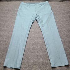Calça masculina Greg Norman 38x32 azul claro elástica golfe frente plana desempenho comprar usado  Enviando para Brazil