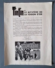 Herge tintin feuillet d'occasion  Arradon