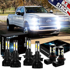 Farol de LED branco Hi/Lo+lâmpadas de neblina 6X para Ford F250 F350 F450 2005-2019 comprar usado  Enviando para Brazil