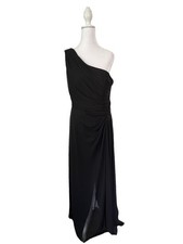 David's Novia Negro Largo Maxi Vestido 10 Vestido Un Hombro Detalle Cuentas Formal segunda mano  Embacar hacia Mexico