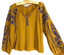 Top Solitário M Darling Boho Bordado Fluxo Costeiro Chique Cottagecore Hippie comprar usado  Enviando para Brazil
