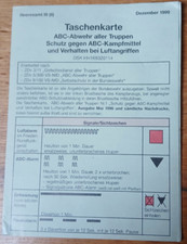 Taschenkarte abc abwehr gebraucht kaufen  Münster