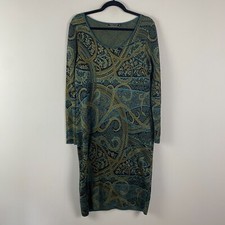 Usado, Vestido suéter Peruano Connection grande verde paisley caxemira pima malha de algodão comprar usado  Enviando para Brazil