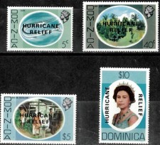 Dominica 1979 - Sobreimpressão de furacão - Conjunto de 4 selos - Scott #640-3 - MNH comprar usado  Enviando para Brazil