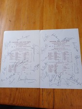Signed cricket scorecards for sale  MONMOUTH