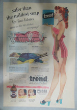 Anúncio de sabonete Trend: sabonete de limpeza sexy de lingerie! da década de 1940 tamanho 11 x 15 polegadas comprar usado  Enviando para Brazil