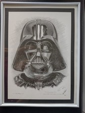 Darth vader framed for sale  BURY