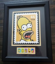 Usado, USPS Os Simpsons 2009 44 centavos selos perfeitos emoldurados novos em folha tamanho grande Homer Bart comprar usado  Enviando para Brazil