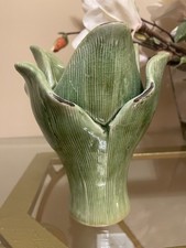 Vaso de repolho folha verde planta decorativa vaso de cerâmica para casa, usado comprar usado  Enviando para Brazil