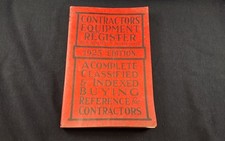 REGISTRO DE EQUIPOS DE CONTRATISTAS 1925 - CATÁLOGO DE MAQUINARIA Y HERRAMIENTAS segunda mano  Embacar hacia Mexico
