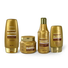 Kit Forever Liss Banho de Verniz cabelo macio, brilhante e alinhado (4 unidades) comprar usado  Brasil 