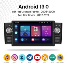 Rádio de carro 7" Android 13 GPS navegação estéreo carplay para Fiat Grande Punto Linea 64G comprar usado  Enviando para Brazil