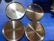 Usado, Conjunto de 4 pratos de jantar de aço inoxidável/metal 10 polegadas de diâmetro interno - sem marca comprar usado  Enviando para Brazil
