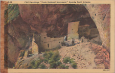 Cartão postal de linho Apache Trail Arizona Tonto National Monument Cliff Dwellings, usado comprar usado  Enviando para Brazil