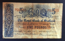 Banknote scotland five for sale  HODDESDON