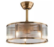 Ventilador de teto OUKANING 18" dourado moderno 5 luzes 6 velocidades enjaulado com controle remoto comprar usado  Enviando para Brazil