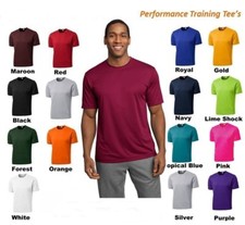 Men's Big & Tall umidade Wick Dry Fit Sport Tek Manga Curta Camiseta Novo TST350 comprar usado  Enviando para Brazil
