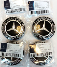 TAMPAS CENTRAIS DE RODA DE LIGA LEVE GENUÍNAS MERCEDES BENZ 75MM CONJUNTO DE 4 comprar usado  Enviando para Brazil