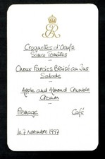 Royal menu queen for sale  EASTBOURNE