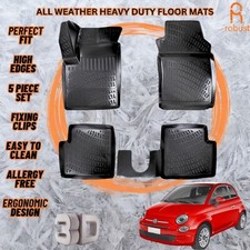 Tapetes de assoalho de carro moldados em 3D forros para Fiat 500 2007-2024 resistente para todas as condições climáticas, usado comprar usado  Enviando para Brazil